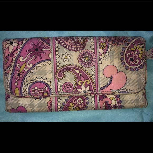 Vera Bradley Paisley print full size wallet - Picture 1 of 4